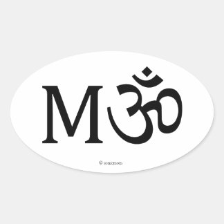 M-OM, Yoga-Mama, ovaler Aufkleber