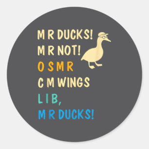 M R Enten M R Nicht O S M R Cm Wangs Lib M R Enten Runder Aufkleber