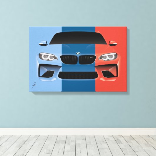 M-Racing M2 Art Leinwanddruck (Insitu (Holzboden))
