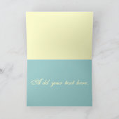 M Robin Egg Blue & Cream Card Wedding Monogram (Innenseite)