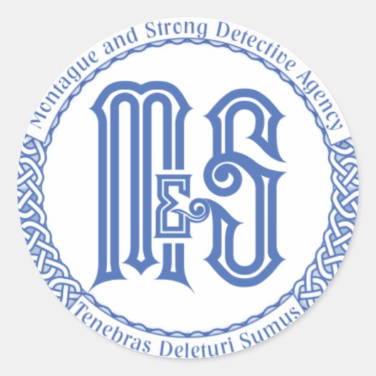 M&S Logo blau Runder Aufkleber (Vorderseite)