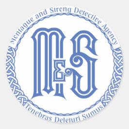 M&S Logo blau Runder Aufkleber