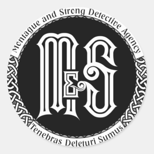 M&S Logo schwarz Runder Aufkleber (Vorderseite)