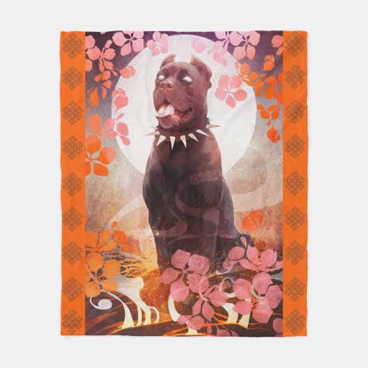 M&S Peaches - Kunst von Galen Dara - Vlieses Blank Fleecedecke (Vorderseite)