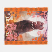 M&S Peaches - Kunst von Galen Dara - Vlieses Blank Fleecedecke (Vorderseite (Horizontal))