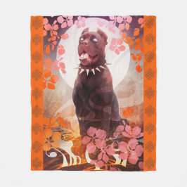 M&S Peaches - Kunst von Galen Dara - Vlieses Blank Fleecedecke