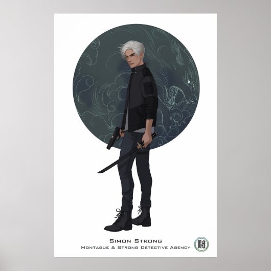 M&S Simon Strong Poster - Art von Mona Finden (Vorne)