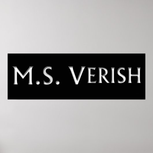 M.S. Verish Banner Poster (Vorne)