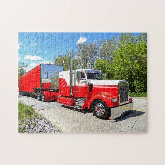 M. Seiten-rotes u. weißes W900L Puzzlespiel Puzzle (Horizontal)
