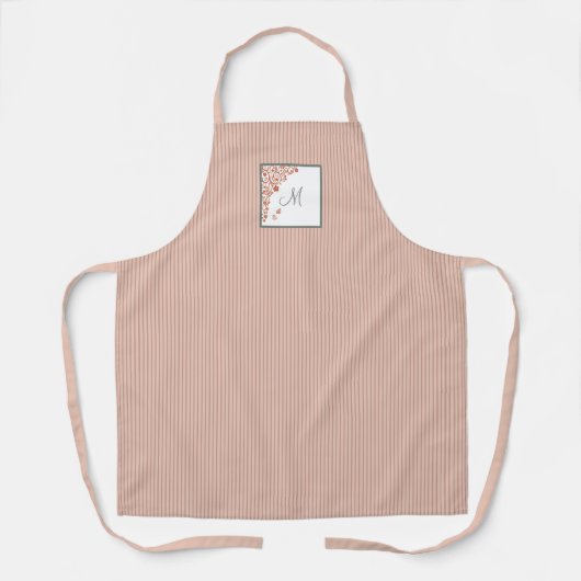 M Staubsauger Streifen Terracotta Schmetterling Schürze (Vorderseite)