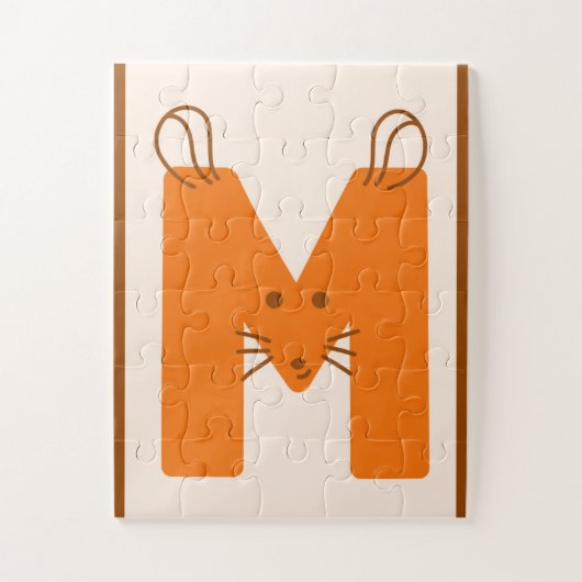 M steht für Maus – Süßes Tier-Alphabet Puzzle (Vertikal)