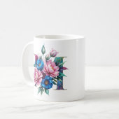 M Tasse für Kaffee - Blumendesign (Vorderseite Links)