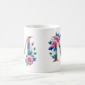 M Tasse für Kaffee - Blumendesign (Mittel)