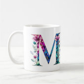 M Tasse für Kaffee - Blumendesign (Links)