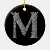 M - The Falck Alphabet (Silvery) Keramikornament (Hinten)