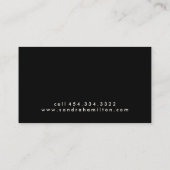 M.U.A.-Rosa und Schwarzes schräg gelegener Visitenkarte (Rückseite)