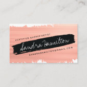 M.U.A.-Rosa und Schwarzes schräg gelegener Visitenkarte (Vorderseite)