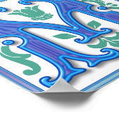 M - Vintager Buchstabe M Poster (Ecke)