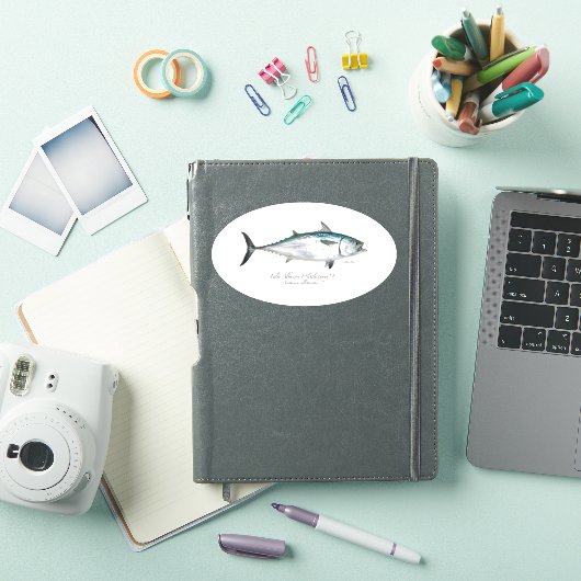 M Vinyl False Albacore Oval Sticker (iPad Hülle)