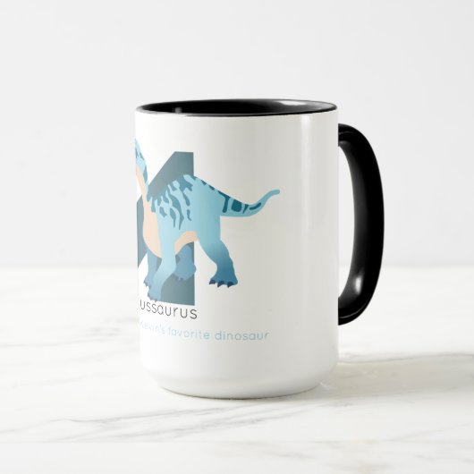 M wie Mussaurus Tasse (VorderseiteRechts)