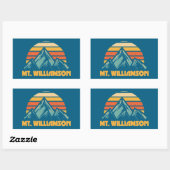 M. Williamson California Retro Turquoise Rechteckiger Aufkleber (Blatt)