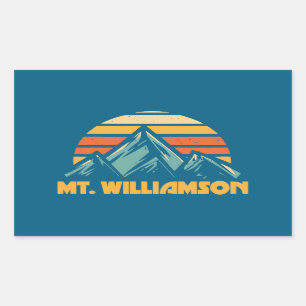 M. Williamson California Retro Turquoise Rechteckiger Aufkleber