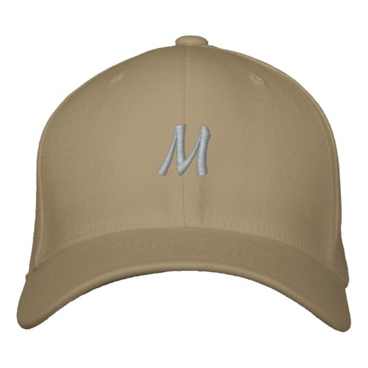 M Zeichen Monogramm Initial Flexfit Wolle Herren Bestickte Baseballkappe (Vorderseite)