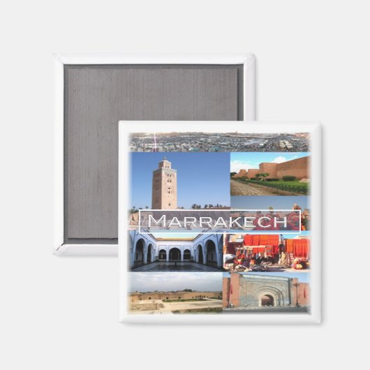 MA015 MARRAKECH, Marokko, Afrika, Kühlschrank Magnet (Vorderseite/Rückseite)