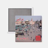 MA025 MARRAKESH, Marokko, Afrika, Kühlschrank Magnet (Vorderseite/Rückseite)