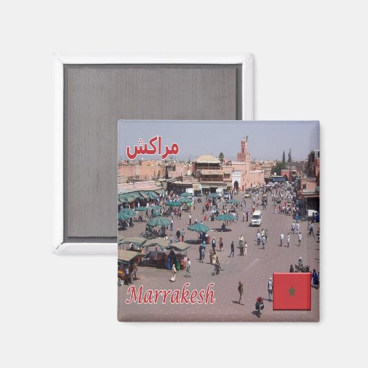 MA025 MARRAKESH, Marokko, Afrika, Kühlschrank Magnet (Vorderseite/Rückseite)