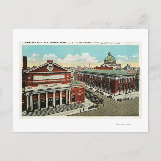 MA Avenue View of Symphony, Garticultural Postkarte (Vorderseite)