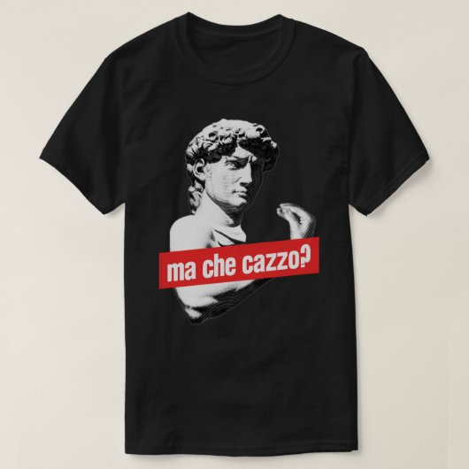 Ma Che Cazzo! Funny David Sculptur mit Gesprächen  T-Shirt (Design vorne)