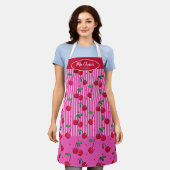 Ma Cherie Berries Herzmuster Custom Red Pink Schürze (Getragen)