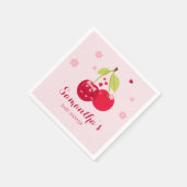 Ma Cherie Cherry Pink Coquette Girl Babydusche Serviette (Ecke)