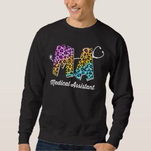 Ma für medizinische Assistenzkraft Leopard Kranken Sweatshirt