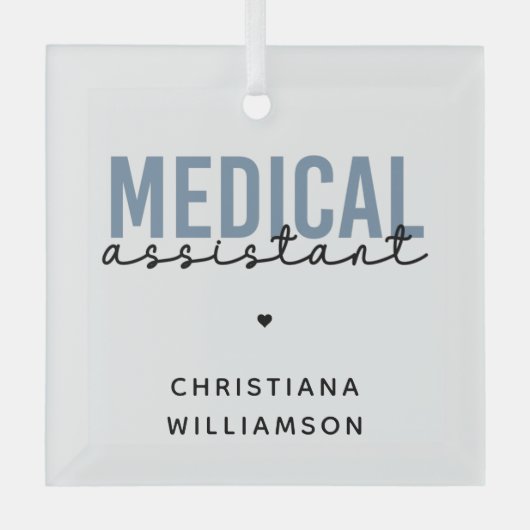 MA | Klinischer Assistent Ornament Aus Glas (Vorderseite)