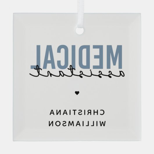 MA | Klinischer Assistent Ornament Aus Glas (Rückseite)