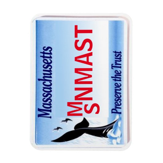 MA License Plate Magnet (Vertikal)