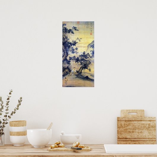 Ma Lin Stille Beim Wind im Kiefernwald Poster (Küche)