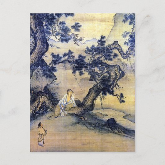 Ma Lin Stille Beim Wind im Kiefernwald Postkarte (Vorderseite)