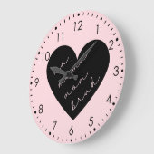 Ma Mama Mama Bruh Pink Große Wanduhr (Winkel)