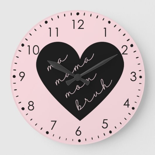 Ma Mama Mama Bruh Pink Große Wanduhr (Vorderseite)