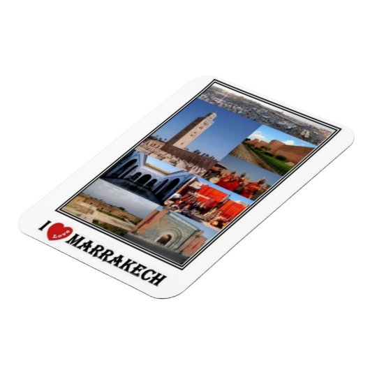 MA Marokko - Marrakesch - I Liebe Mosaic - Magnet (Linke Seite)