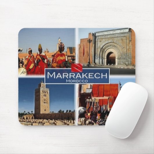 MA Marokko - Marrakesch - Place Jemaa El F - Mousepad (Mit Mouse)