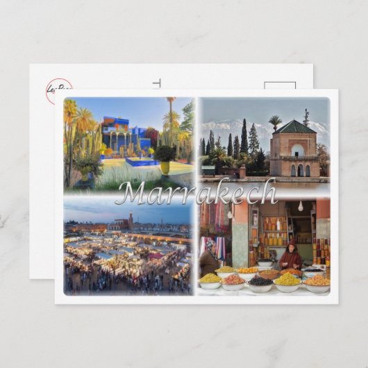 MA Marokko - Marrakesch - Postkarte (Vorne/Hinten)