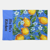 Ma Ma's Kitchen blau und gelb Geschirrtuch (Horizontal)