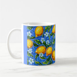 Ma Ma's Kitchen blau und gelb Kaffeetasse