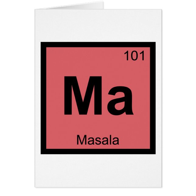 Ma - Masala Chemistry Periodisches Tabellensymbol (Vorne)