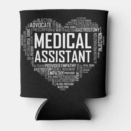 MA Medical Assistant Heart Liebe T Shirt Gift Clin Dosenkühler (Vorderseite)