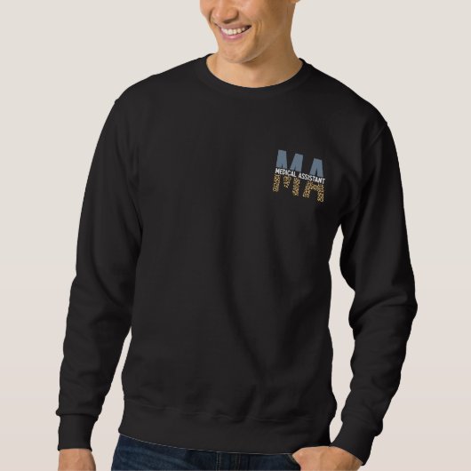 MA Medical Assistant Leopard Print Sweatshirt (Vorderseite)